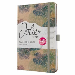 SIGEL Wochenkalender Jolie 2027, ca. A5, Dancing Leaves, Hardcover