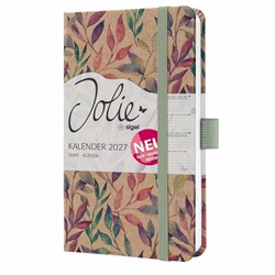 SIGEL Wochenkalender Jolie 2027, ca. A6, Fairy Leaves, Hardcover