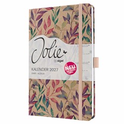 SIGEL Wochenkalender Jolie 2027, ca. A5, Fairy Leaves, Hardcover