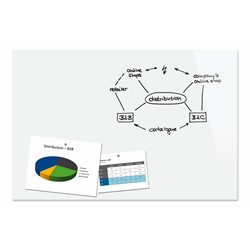SIGEL Glas-Magnettafel Be!Board, 90 x 60 cm, weiß