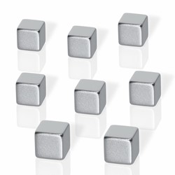SIGEL Neodym-Magnete Be!Board, Würfel, silber, 8 Stück