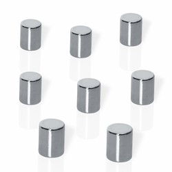 SIGEL Neodym-Magnete Be!Board, Zylinder, silber, 8 Stück