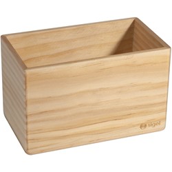 SIGEL Aufbewahrungsbox Massivholz Pinie, 13 x 8 cm, beige, 1 Stück