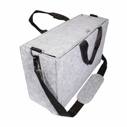 SIGEL Desk Sharing Bag Workspace, synthetischer Filz, hellgrau, 45 x 28 x 15 cm