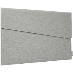 SIGEL Laptop-Hülle M, Polyethylen (RPET) recycelt, synthetischer Filz, hellgrau