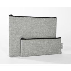 SIGEL Taschen-Organizer-Set, hellgrau, Polyethylen (RPET) recycelt, synthetischer Filz, 25 x 18 x 1 cm / 22 x 8 x 1 cm