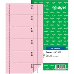 SIGEL Bonbuch, 360 Abrisse, eosin