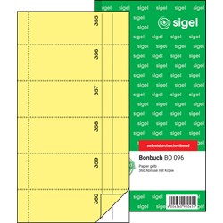 SIGEL Bonbuch, 360 Abrisse, gelb