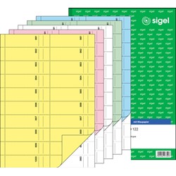 SIGEL Bonbuch, 5x1000 Abrisse, 5 Farben sortiert