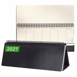 SIGEL Tischkalender Querkalender Conceptum 2027, large, Hardcover, schwarz