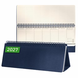 SIGEL Tischkalender Querkalender Conceptum 2027, large, Hardcover, dunkelblau