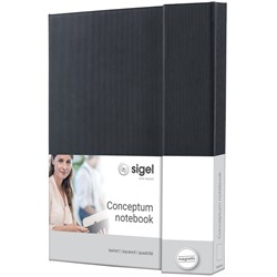 SIGEL Notizbuch CONCEPTUM, A5, kariert, schwarz