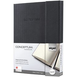 SIGEL Notizbuch CONCEPTUM, A5, liniert, schwarz