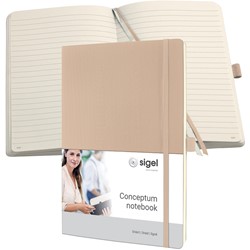 SIGEL Notizbuch Conceptum, Softcover, beige, liniert, ca. A4