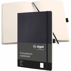 SIGEL Notizbuch Conceptum, ca. A4, Softcover, blanko, schwarz