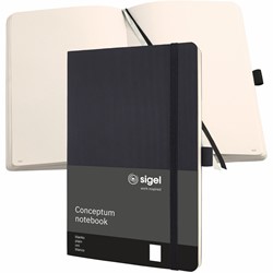 SIGEL Notizbuch Conceptum, ca. A5, Softcover, blanko, schwarz