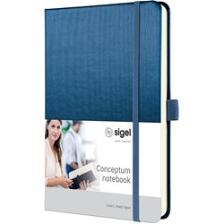 SIGEL Notizbuch Conceptum, Hardcover, blau, liniert, ca. A5