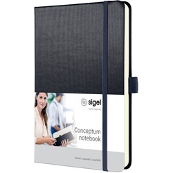 SIGEL Notizbuch Conceptum, Hardcover, grau, kariert, ca. A5