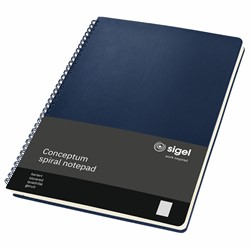SIGEL Spiralblock Conceptum, ca. A4, Hardcover, kariert, dunkelblau