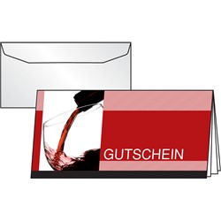 SIGEL Gutschein-Karten (inkl. transparente Umschläge), Vino Rosso