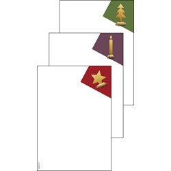 SIGEL Weihnachts-Briefpapier-Set, Cut-out style, weiß, gold