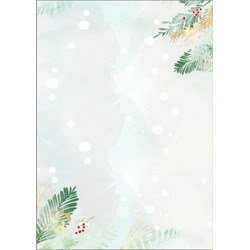 SIGEL Weihnachts-Motiv-Papier, Christmas Forest Watercolor, 100 Blatt