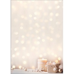 SIGEL Weihnachts-Motiv-Papier, Kerzen, 100 Blatt