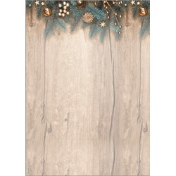SIGEL Weihnachts-Motiv-Papier, Tannenzweige, 25 Blatt