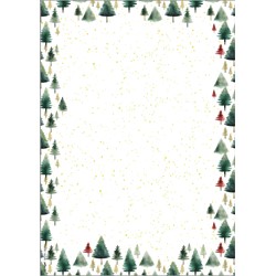 SIGEL Weihnachts-Motiv-Papier, Tannenbäume, 25 Blatt