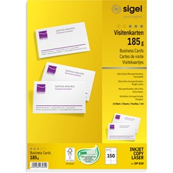 SIGEL Visitenkarten, mikroperforiert, 185g