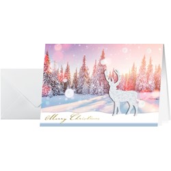 SIGEL Handmade-Weihnachts-Karten (inkl. Umschläge), Snow Deer