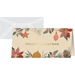 SIGEL Weihnachts-Karten, Christmas Art, DIN lang, 10 Karten + Umschläge