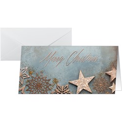 SIGEL Weihnachts-Karten, Glamorous Christmas, DIN lang, 10 Karten + Umschläge