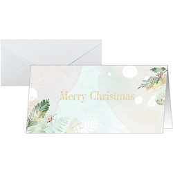 SIGEL Weihnachts-Karten, Christmas Forest Watercolor, DIN lang, 25 Karten + Umschläge