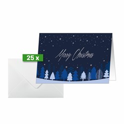 SIGEL Weihnachts-Karten, Schneeflocken, A6, 25 Karten inkl. Umschläge