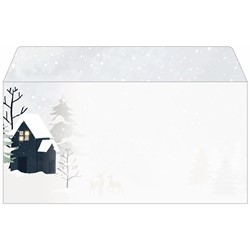 SIGEL Weihnachts-Umschlag, Cozy Christmas Watercolor, 25 Stück