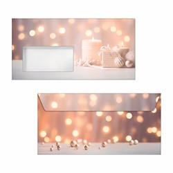 SIGEL Weihnachts-Umschlag, Kerzen, DIN lang, 50 Stück