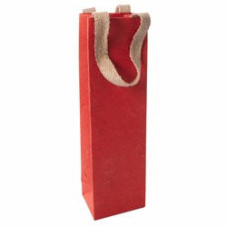SIGEL Geschenktasche Flasche, Red coco, 10 x 35,50 x 8 cm, rot, 5 Stück