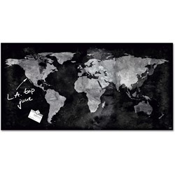 SIGEL Glas-Magnetboard Artverum, 91x46 cm, Design World-Map