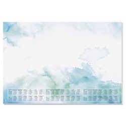 SIGEL Papier-Schreibunterlage, Aquarell, grün/blau, ca. A2