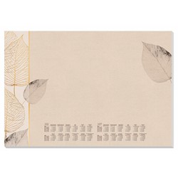 SIGEL Papier-Schreibunterlage, Blätter, braun/weiß/schwarz, ca. A2