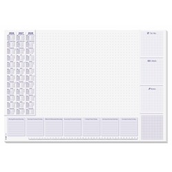 SIGEL Papier-Schreibunterlage, Wochenplan, flieder, ca. A2