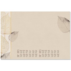 SIGEL Papier-Schreibunterlage, Blätter, braun/weiß/schwarz, ca. A2