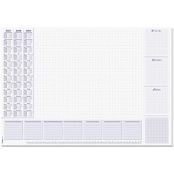 SIGEL Papier-Schreibunterlage, Wochenplan, flieder, ca. A2