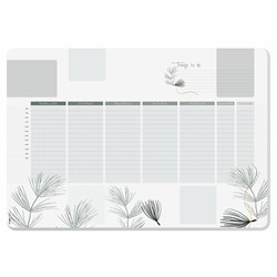 SIGEL Papier-Schreibunterlage Design Weekly Planner Nature, ca. A2, undatiertes Kalendarium für 30 Wochen, 30 Blatt