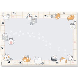SIGEL Papier-Schreibunterlage "Katzen", A3, 30 Blatt