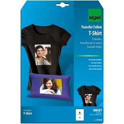 SIGEL Transferfolie (InkJet) für dunkle T-Shirts, A4