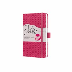 SIGEL Wochenkalender Jolie 2026, ca. A6, pink, Hardcover, mit Stickerbogen