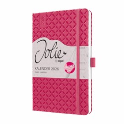 SIGEL Wochenkalender Jolie 2026, ca. A5, pink, Hardcover, mit Stickerbogen