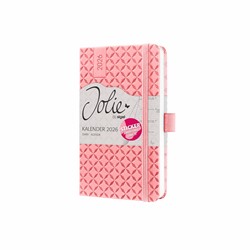 SIGEL Wochenkalender Jolie 2026, ca. A6, rose, Hardcover, mit Stickerbogen